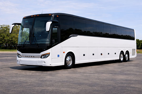 56-passenger charter bus available for charter in Torrance, CA